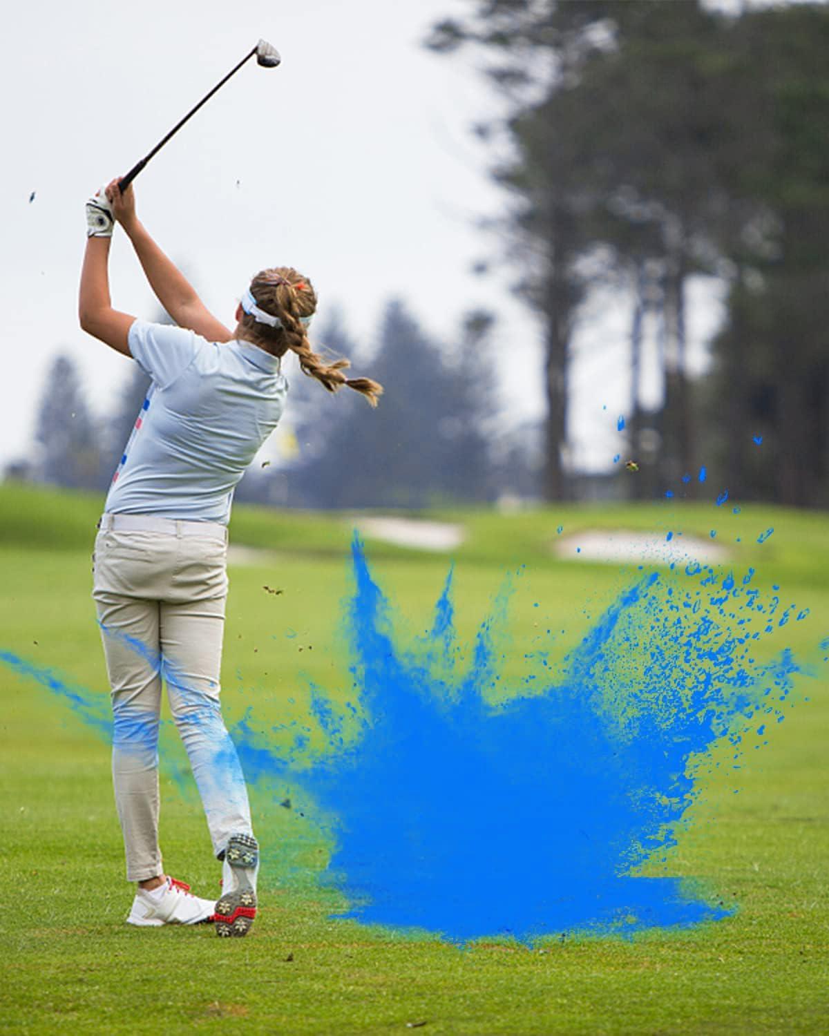 imageTHIODOON 3 Pack Exploding Balls for Golf Party Gender Reveal Prank Funny Joke for Golfers 3 Piece Set 3 WhiteBlue ampamp Pink ampamp White3 pack3 pink