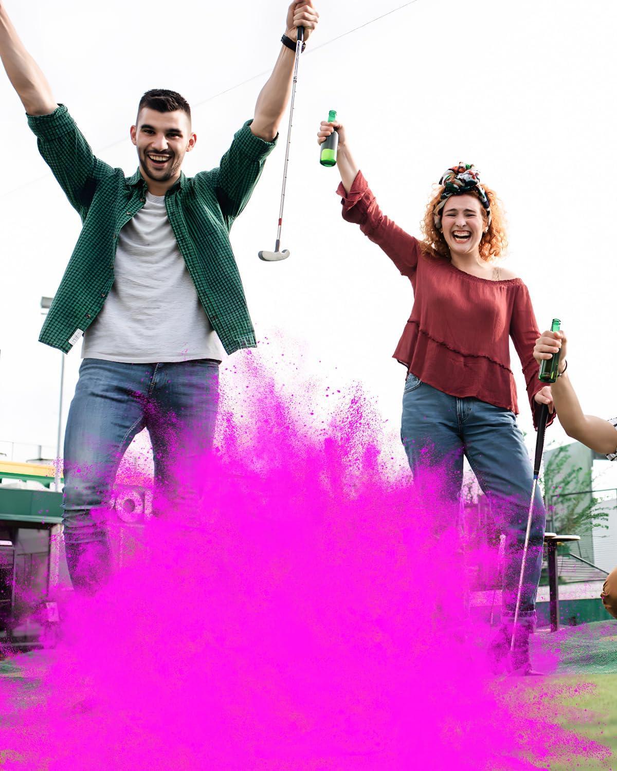 imageTHIODOON 3 Pack Exploding Balls for Golf Party Gender Reveal Prank Funny Joke for Golfers 3 Piece Set 3 WhiteBlue ampamp Pink ampamp White3 pack3 pink