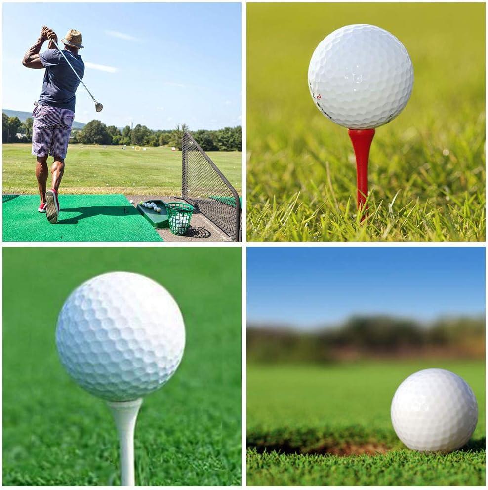 imageTHIODOON Golf Tees Professional Natural Wood Golf Tees Pack of 100 Golfing Tees Multiple Colors Size 314 inch 234 inch or 218 inch Tall Golf Tees Bulk Reduce Side Spin and FrictionGreen
