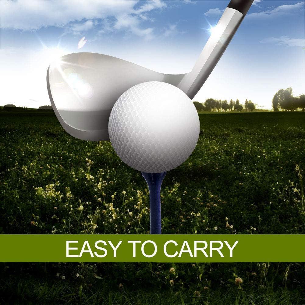 imageTHIODOON Golf Tees Professional Natural Wood Golf Tees Pack of 100 Golfing Tees Multiple Colors Size 314 inch 234 inch or 218 inch Tall Golf Tees Bulk Reduce Side Spin and FrictionGreen