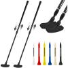 2 Black Putters & 6 Golf Tees