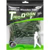 imageTHIODOON Golf Tees Professional Natural Wood Golf Tees Pack of 100 Golfing Tees Multiple Colors Size 314 inch 234 inch or 218 inch Tall Golf Tees Bulk Reduce Side Spin and FrictionGreen