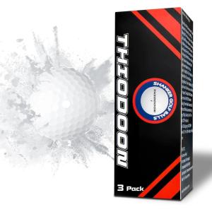 THIODOON 3 Pack Exploding Balls for Golf Party Gender Reveal Prank Funny Joke for Golfers – 3 Piece Set (3 White/Blue & Pink & White)(3 pack：3 white)