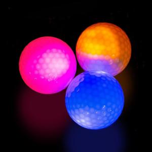THIODOON Glow in The Dark Golf Balls Light up Night Led Golf Balls Gift Sets for Men Kids Women(Upgarded 3 Pack: Pink& Blue& Yellow Timer Resettable)