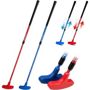 THIODOON Golf Putters for Men and Women Two-Way Kids Putter Mini Golf Putter for Right or Left Handed Golfers Adjustable Length Golf Putter Suitable for Children, Teenagers and Adults(Red+Blue)